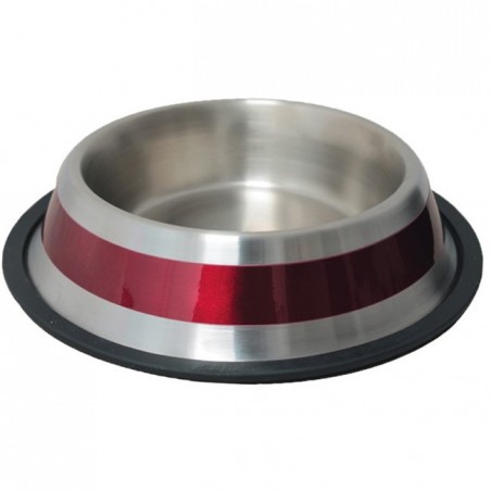 Comedouro para cães em aço inoxidável com borracha antiderrapante