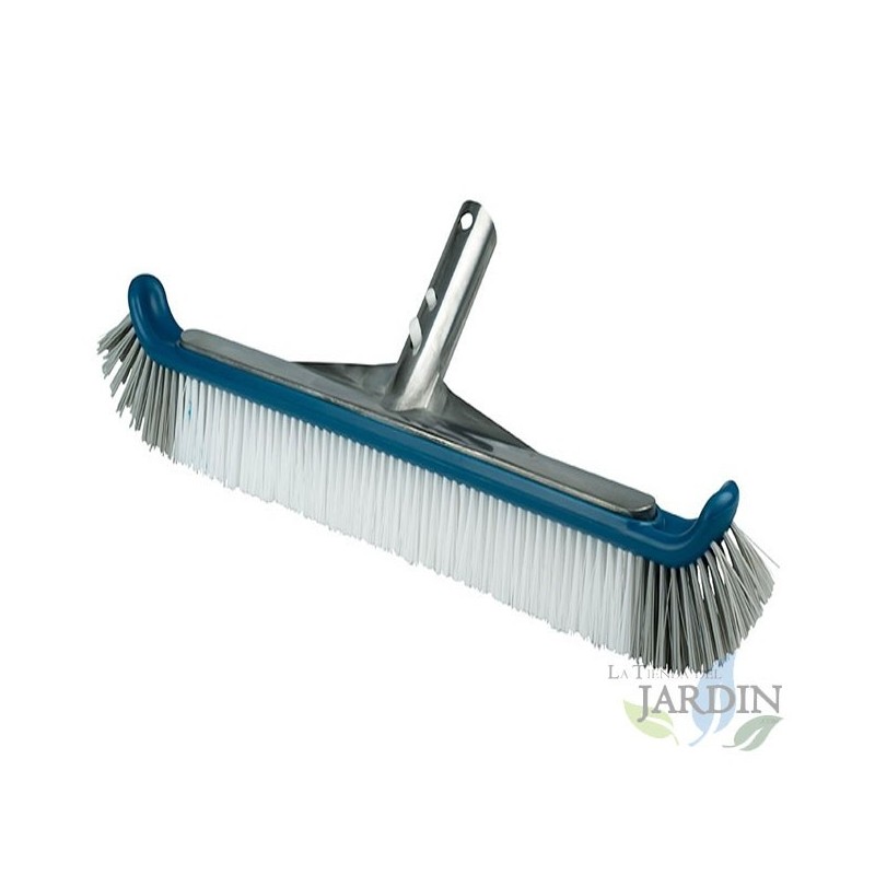 Wall brush for swimming pools, wing nut fixing