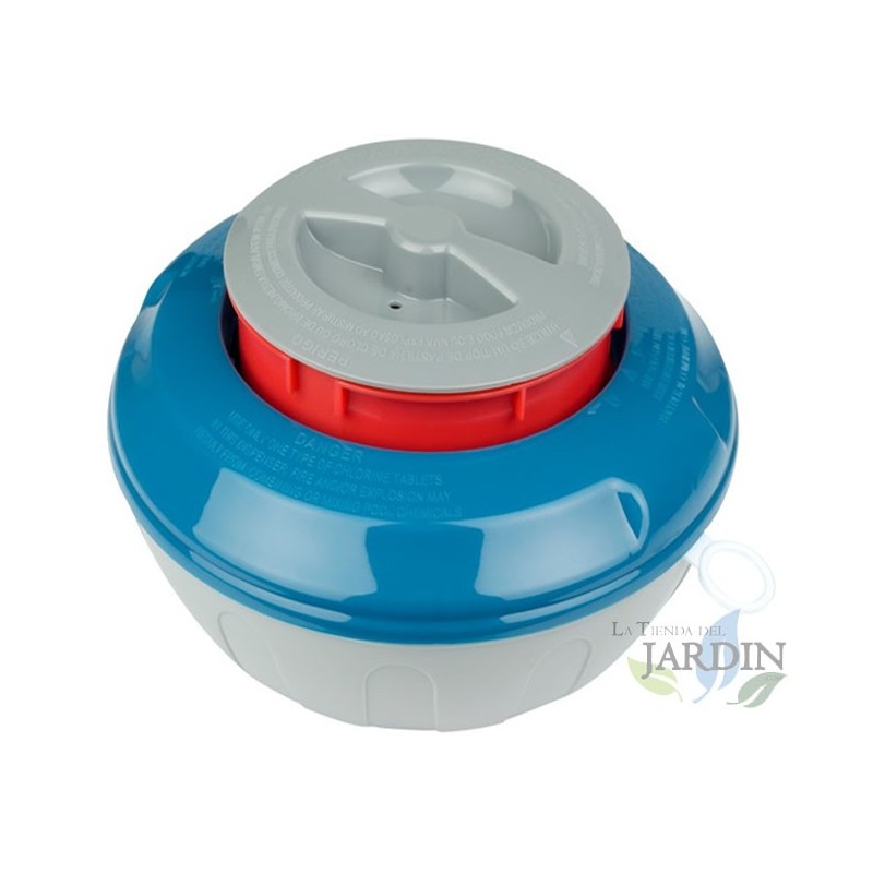 Floating chlorine dispenser for swimming pool tablets Floating chlorine dispenser for swimming pool tablets