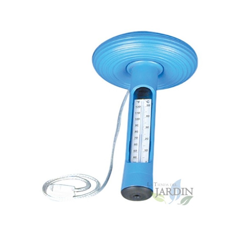 Thermomètre tubuleire flottant pour piscine, Thermomètre à balle flottant, bleu