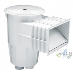 Skimmer blanc 15 litres bouche standard et couvercle circulaire pour Piscine Liner et béton