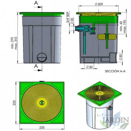 Regolatore del Livello dell'acqua della Piscina con Valvola e Galleggiante per Regolazione Automatica