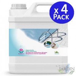 Disinfettante e igienizzante per piscine. 4 contenitori da 5 litri.