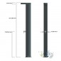 Gray aluminum solar pool shower with 30 liter tank Gray aluminum solar pool shower with 30 liter tank