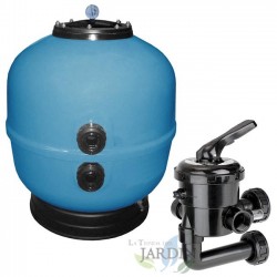 Kit de filtre purificateur de piscine 1 1/2'' avec valve sélectrice incluse, modèle au choix	