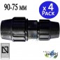 Pack 4 Manguito Reducido Polietileno 90 a 75 mm Aenor | Enlace reducido 90 a 75 mm para Tuberia Agricola y Tuberia Alimentaria Pack 4 Manguito Reducido Polietileno 90 a 75 mm Aenor | Enlace reducido 90 a 75 mm para Tuberia Agricola y Tuberia Alimentaria