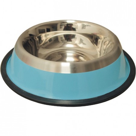 Mangiatoia per cani in acciaio inox con gomma antiscivolo