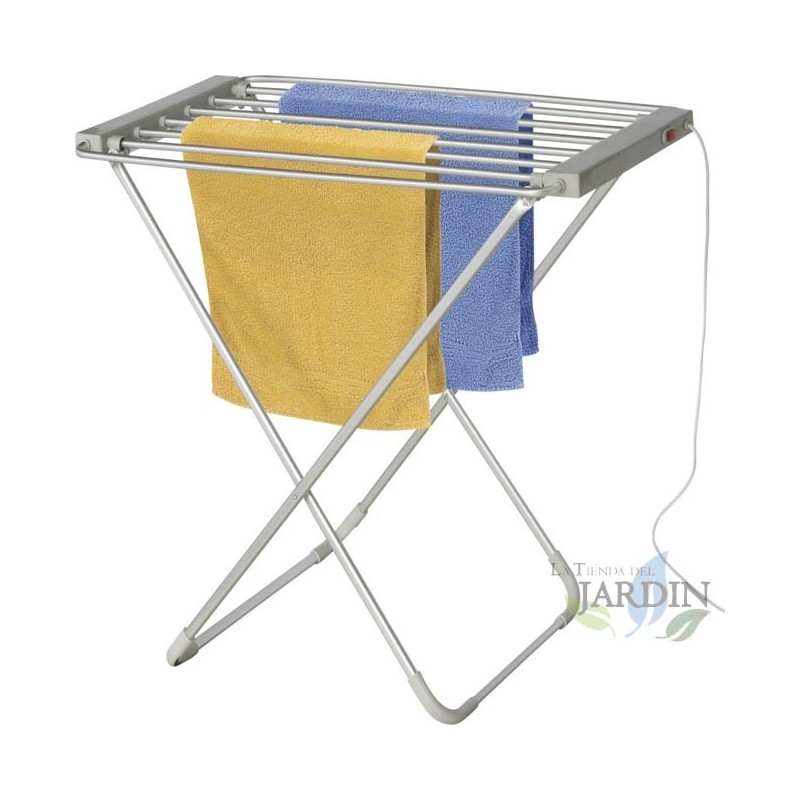 Etendoir à Linge Electrique Chauffant 6 Barres 100W- Seche Serviette Electrique - Porte Serviette, 55x95x75 cm