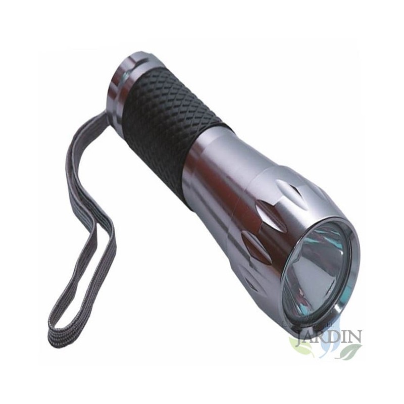 Lanterna com empunhadura de alumínio, 1 LED, 3W, 120 lúmens, lanterna de mão, luz intensa, para áreas externas Lanterna com empunhadura de alumínio, 1 LED, 3W, 120 lúmens, lanterna de mão, luz intensa, para áreas externas