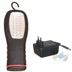 Portable workshop light with 31 LEDs and battery