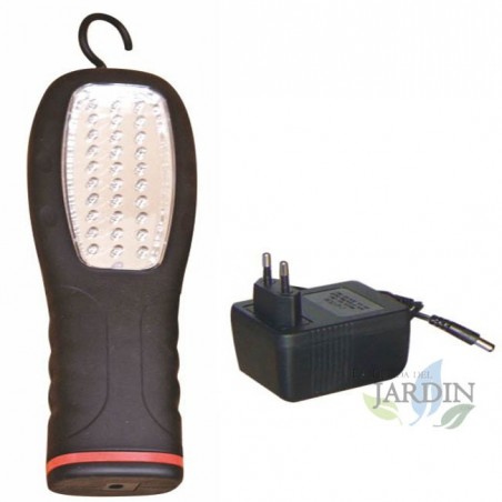 Luz de oficina portátil de 31 LEDs com bateria, luz de emergência, recarregável, oficina