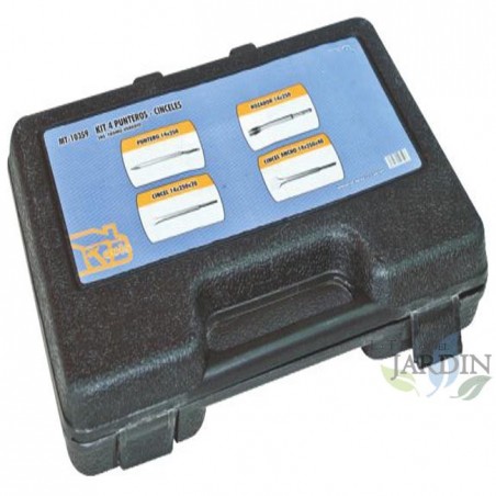 Set di 4 Scalpelli SDS-Plus per Calcestruzzo, Piastrelle, Pietra, Muratura per Perforatore e Martello Demolitore