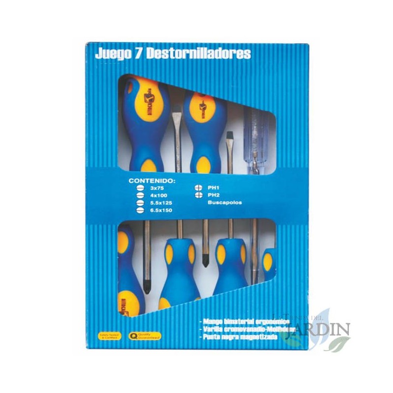 Kit 7 flache und sternförmige Schraubendreher Kit 7 flache und sternförmige Schraubendreher