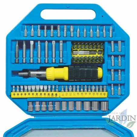 Screwdriver with 101 bits and sockets