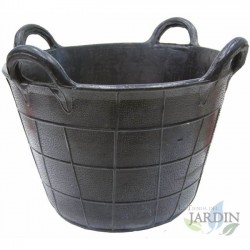 Seau à mortier pour construction en Caoutchouc Naturel Noir 40 litres, 49x32x36 cm