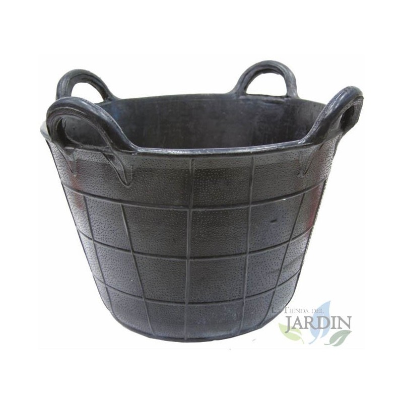 Bidon de 40 litres. Ouverture 49 cm, base 32 cm, hauteur 36 cm.