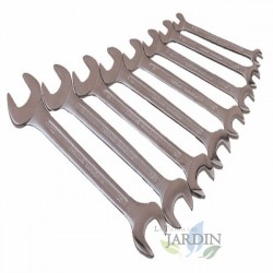 Set of 8 open-end wrenches