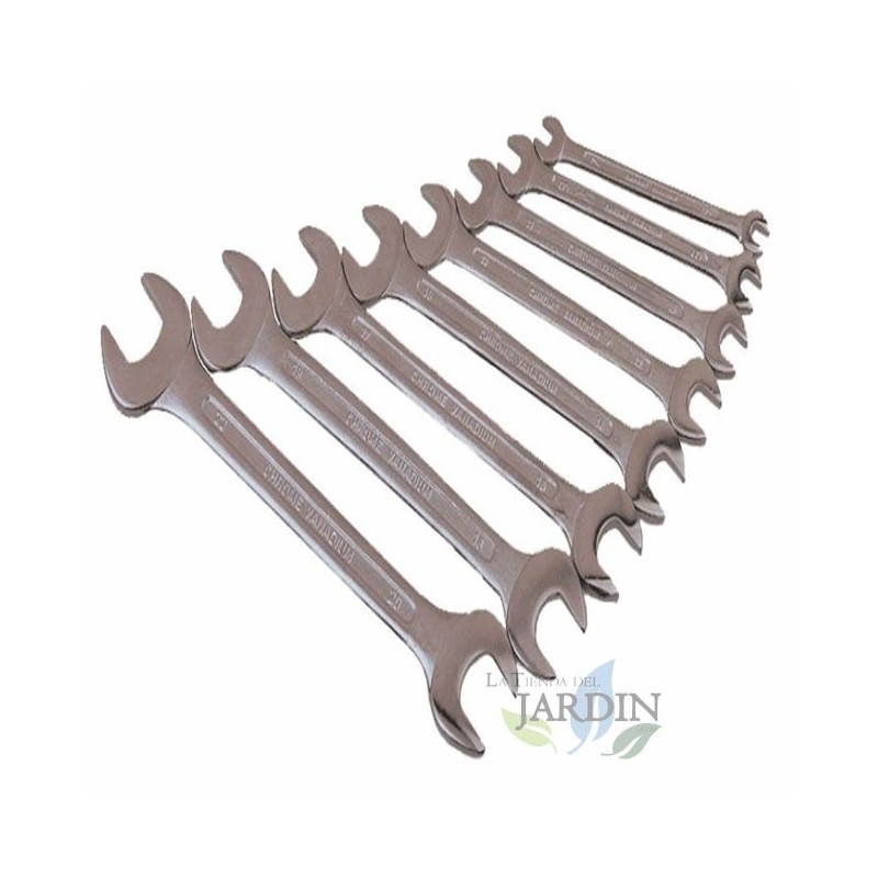 Set of 8 open-end wrenches