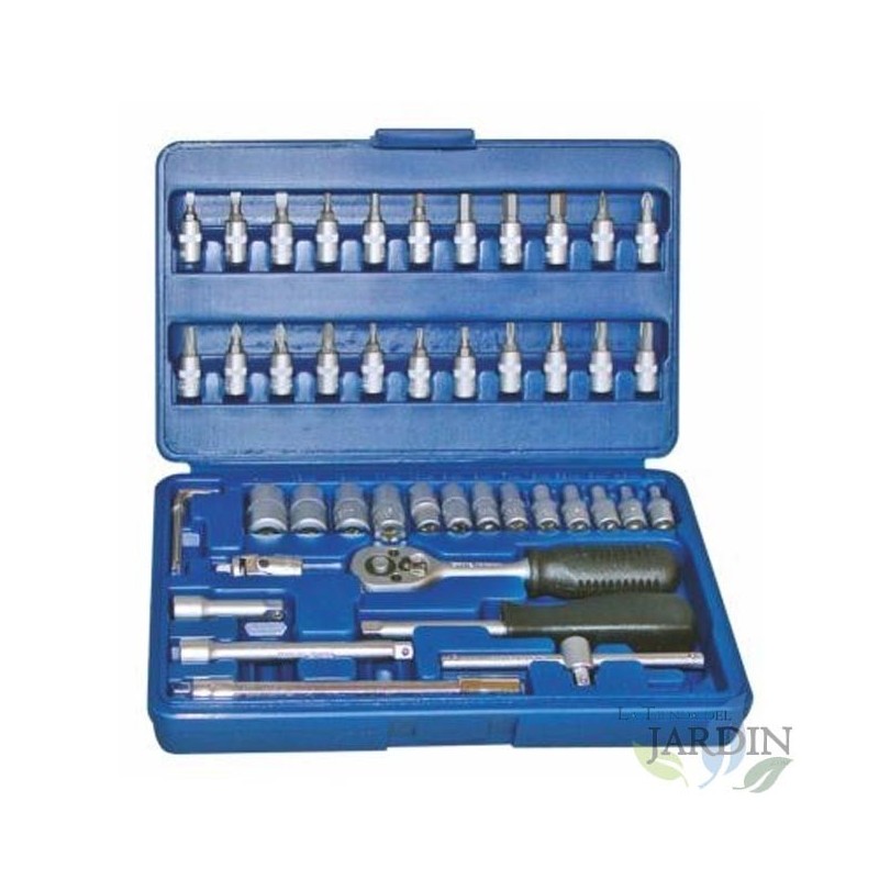 Bits and sockets case 46 pieces