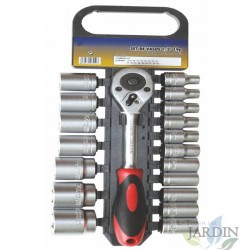 19-piece bit and socket case