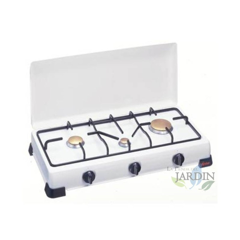3-burner gas stove, adjustable burner