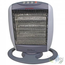 Estufa Halógena Oscilante 400W-800W-1200W, Oscilación Automática 70°, calefacción segura