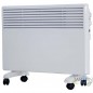 Convecteur électrique 1500 Watts, chauffage sur pied mobile. Radiateur d'appoint 2 niveaux chaleur avec minuteur, blanc