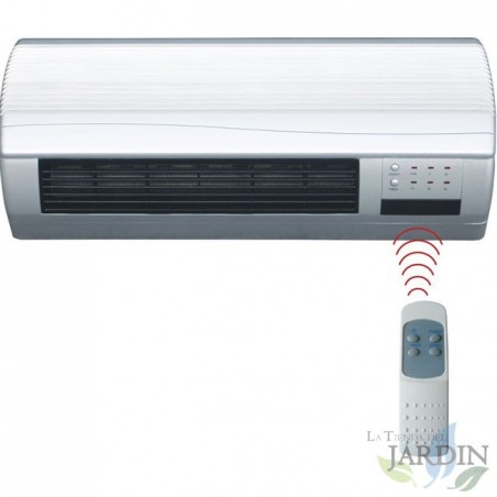 Aquecedor de parede com função de ventilação 1000W-2000W, controle remoto, 515x380x410 mm