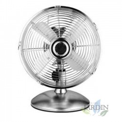 Ventilateur de Bureau, Ventilateur de table silencieux 30 cm, 230V, Métal, Argent