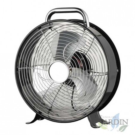 Ventilador de chão vintage 2 velocidades 28W 23 cm - Ventilador elegante com pás de alumínio