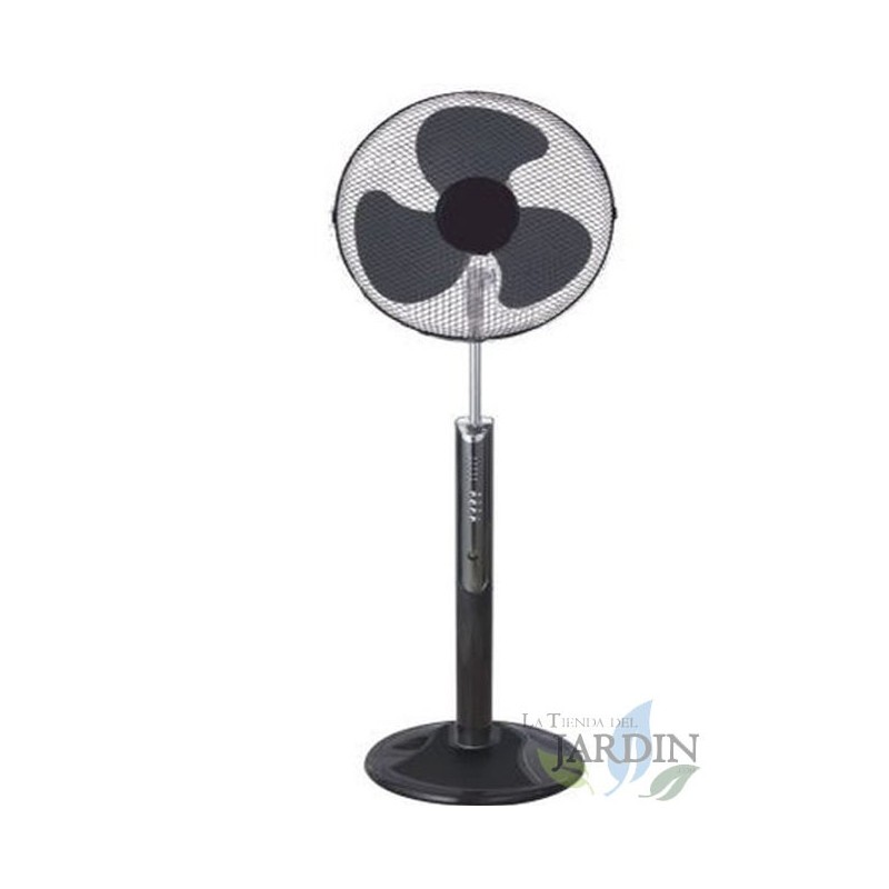 Ventilateur sur pied 45W avec télécommande, pales de 40 cm, noir Ventilateur sur pied 45W avec télécommande, pales de 40 cm, noir