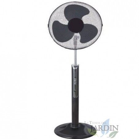 Ventilateur sur pied 45W avec télécommande, pales de 40 cm, noir