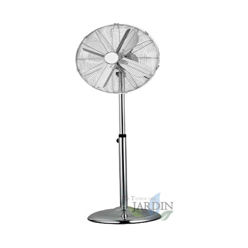 Elegante ventilador de pé de 3 velocidades, 60 W e 40 cm