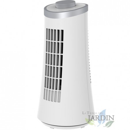 Ventilador de torre oscilante compacto 25cm 15W - Ventilador compacto ideal para espaços pequenos