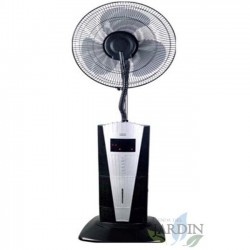 Ventilateur sur pied avec nébuliseur 1,4 L,  3 vitesses 100W, pales de 40cm, recommandé pour les terrasses