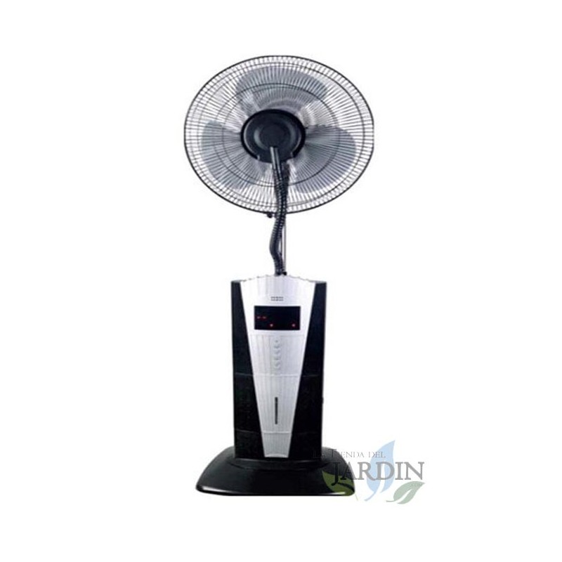 Ventilador de pedestal com nebulizador, 3 velocidades, 100 W, 40 cm, 1,4 litros Ventilador de pedestal com nebulizador, 3 velocidades, 100 W, 40 cm, 1,4 litros