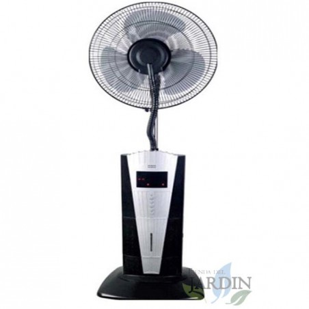 Ventilateur sur pied avec nébuliseur 1,4 L,  3 vitesses 100W, pales de 40cm, recommandé pour les terrasses