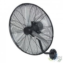 Ventilateur mural oscillant, 3 vitesses, pales de 75cm, 180W, recommandé pour les terrasses et les grandes surfaces