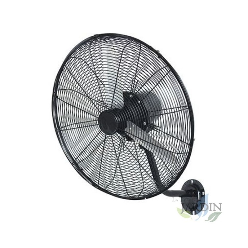 Ventilateur mural oscillant, 3 vitesses, pales de 75cm, 180W, recommandé pour les terrasses et les grandes surfaces