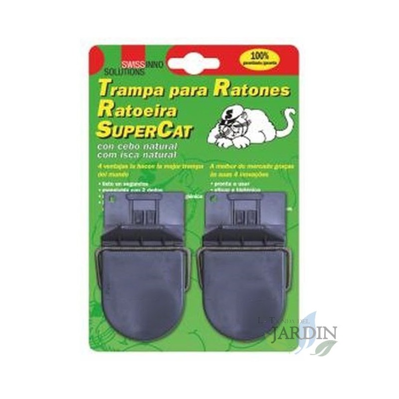 2 x Piège pour souris em plastique. Appât naturel non toxique