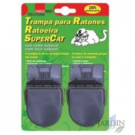 Armadilha para ratos de plástico. 2 unidades.