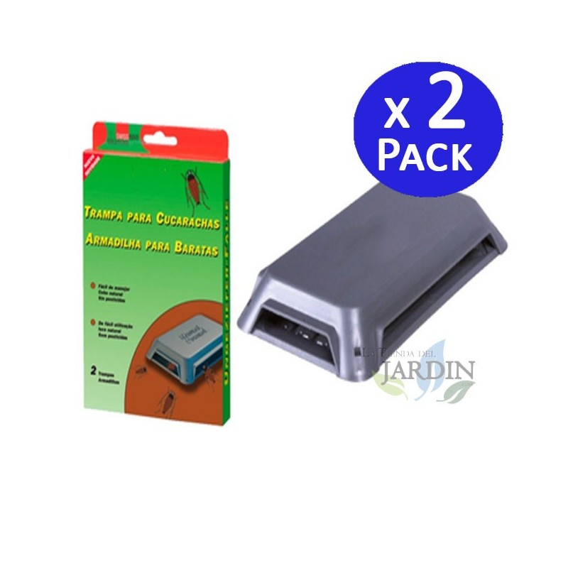 Pacote com 2 armadilhas para baratas - Controle eficaz de pragas para uma casa livre de insetos Pacote com 2 armadilhas para baratas - Controle eficaz de pragas para uma casa livre de insetos