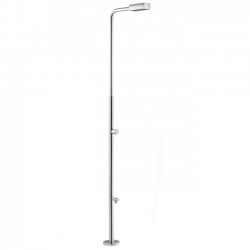 Stainless steel pool shower, design with footbath