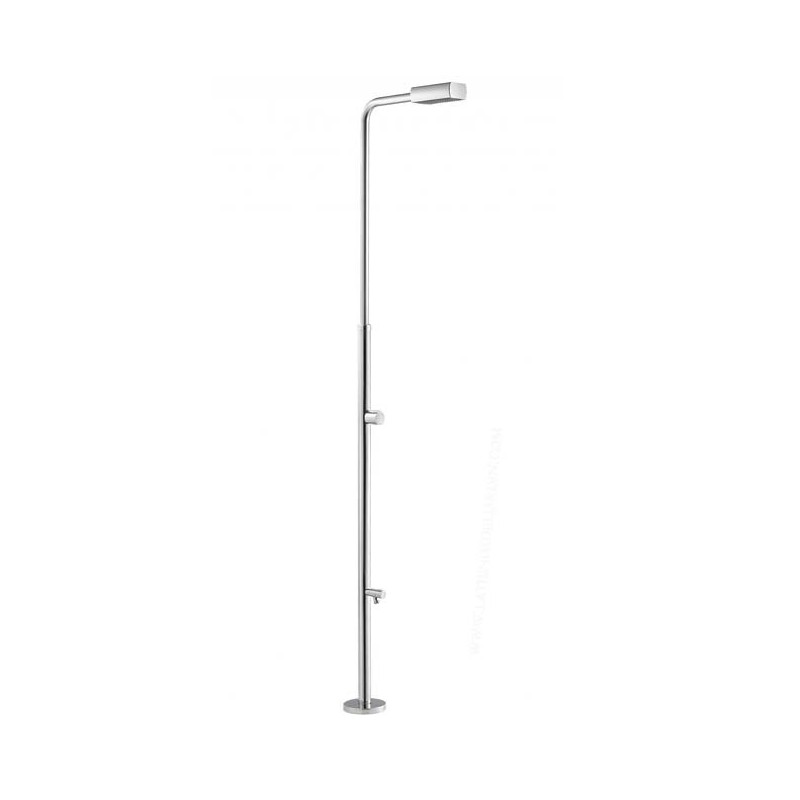 Stainless steel pool shower, design with foot washer Stainless steel pool shower, design with foot washer