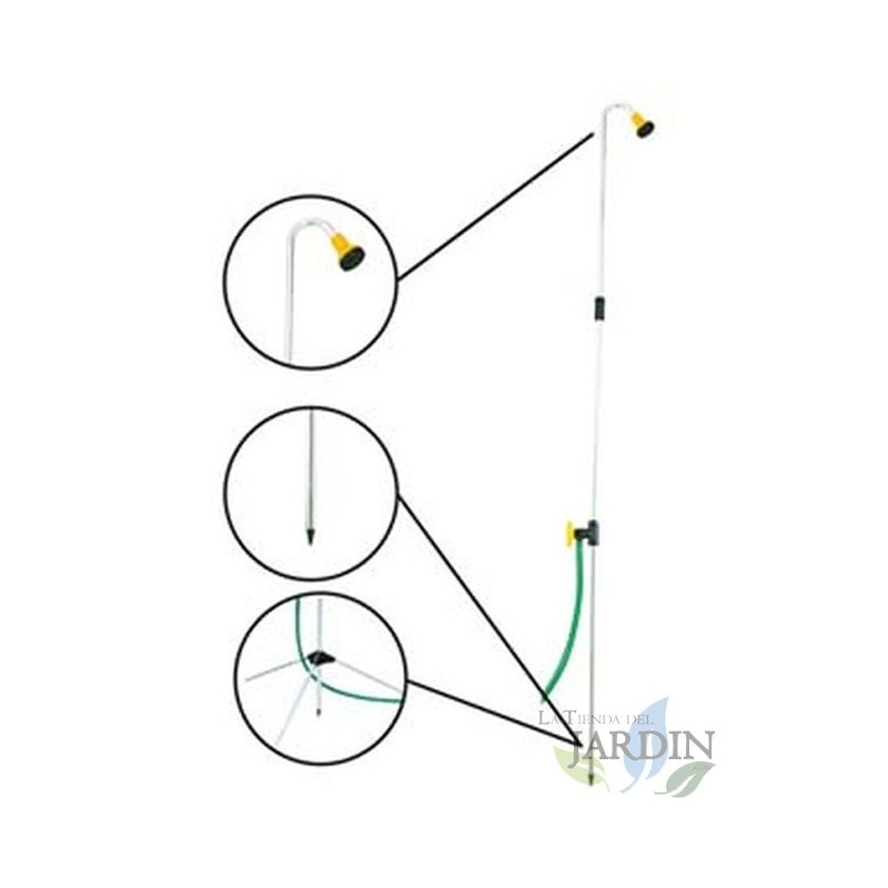 Chuveiro externo para jardins e piscinas, com tripé e estaca - Ideal para áreas externas Chuveiro externo para jardins e piscinas, com tripé e estaca - Ideal para áreas externas