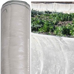 Filet brise-vent pour la protection des cultures et plantes 2 x 100 m, blanc