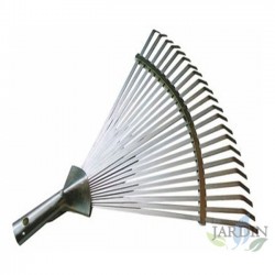 Scopa da giardino in metallo con manico, misura a scelta
