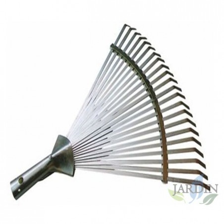 Scopa da giardino in metallo con manico, misura a scelta
