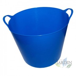 Bassine Souple, Seau de jardinage bleue, Grand modèle 35 litres