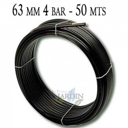 Agricultural Polyethylene Pipe 63mm 4 bar 50 mt black